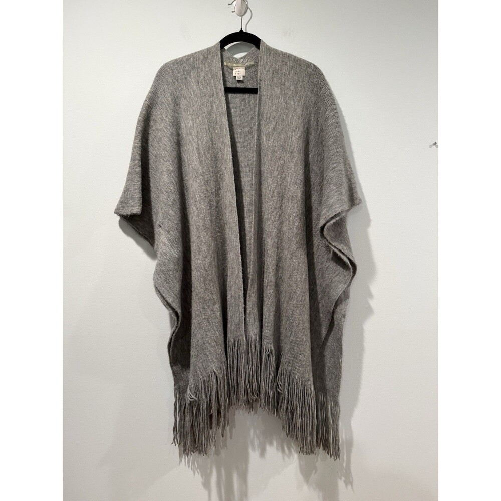 A New Day Wrap Poncho Shawl One Size Fits Most Cardigan Fringe Minimal Travel